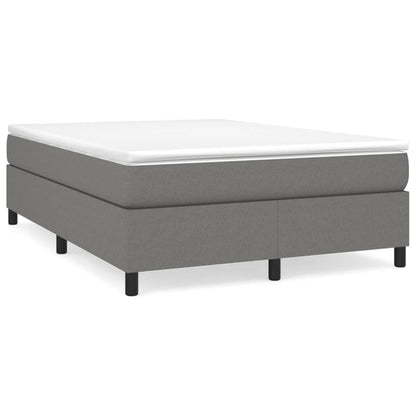 Boxspring met matras stof donkergrijs 140x190 cm 140 x 190 cm 35 cm