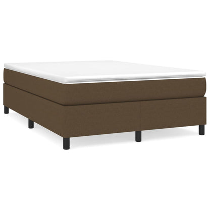 Boxspring met matras stof donkerbruin 140x190 cm 140 x 190 cm 35 cm