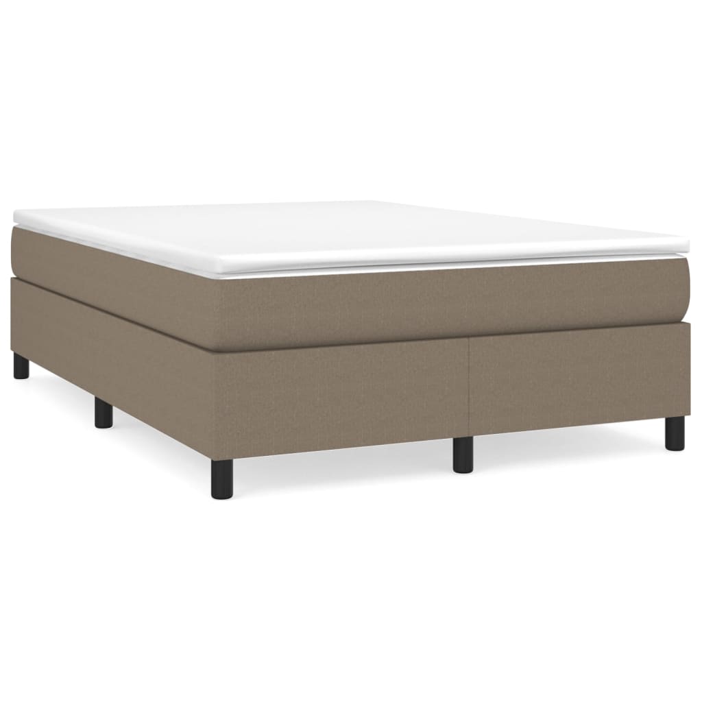 Boxspring met matras stof taupe 140x190 cm 140 x 190 cm 35 cm