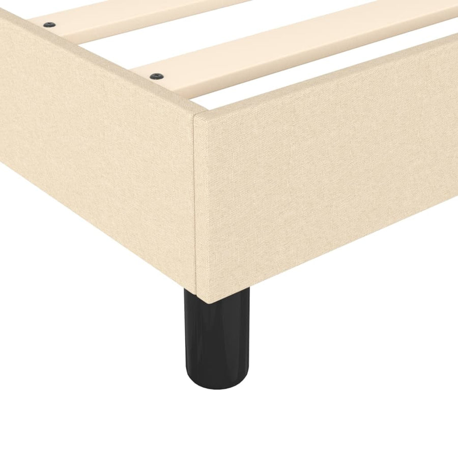 Boxspring met matras stof crèmekleurig 140x190 cm