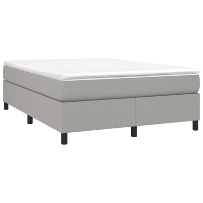 Boxspring met matras stof lichtgrijs 140x200 cm 140 x 200 cm 35 cm