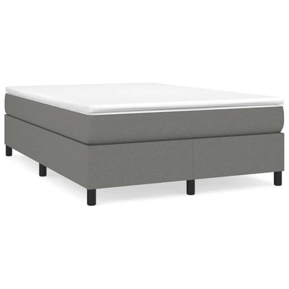 Boxspring met matras stof donkergrijs 140x200 cm 140 x 200 cm 35 cm