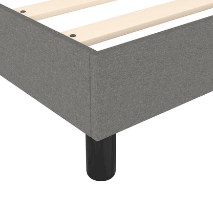 Boxspring met matras stof donkergrijs 140x200 cm 140 x 200 cm 35 cm