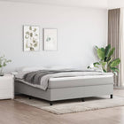 Boxspring met matras stof lichtgrijs 160x200 cm 160 x 200 cm 35 cm