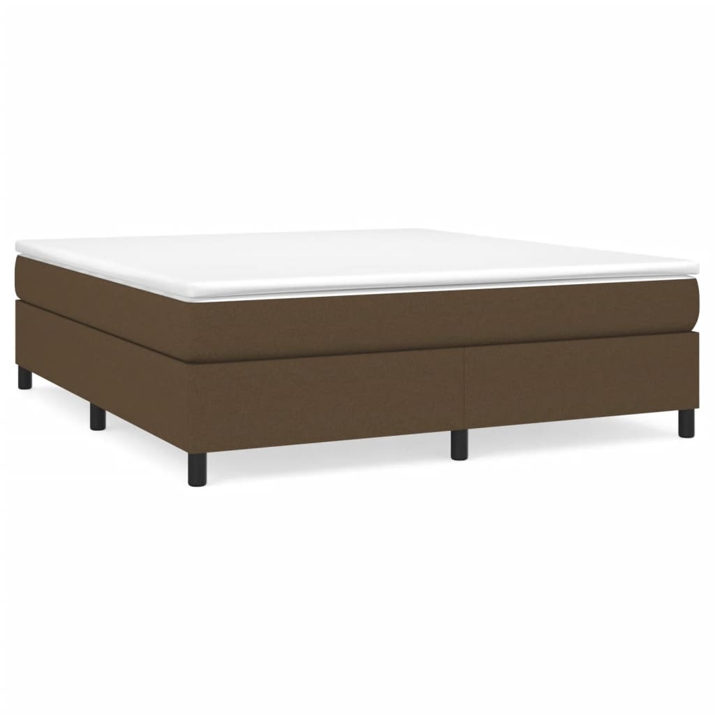 Boxspring Met Matras Stof Donkerbruin 160 x 200 cm 35 cm