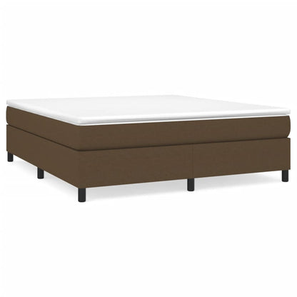 Boxspring Met Matras Stof Donkerbruin 160 x 200 cm 35 cm