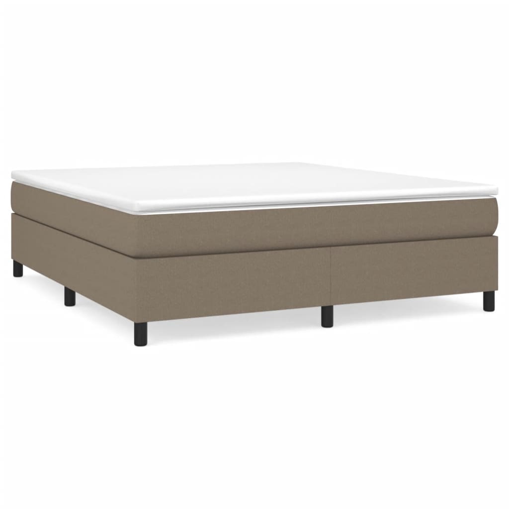 Boxspring met matras stof taupe 160x200 cm 160 x 200 cm 35 cm