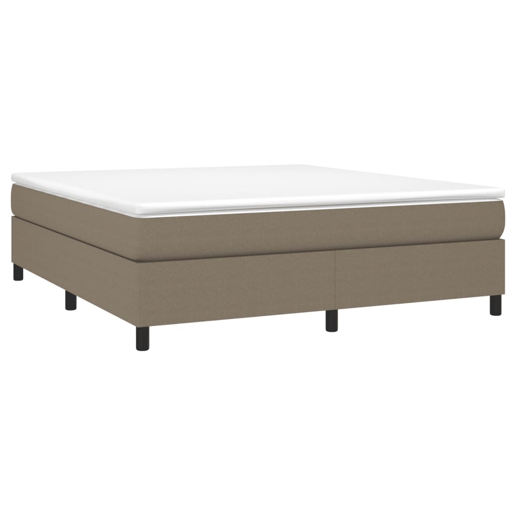 Boxspring met matras stof taupe 160x200 cm 160 x 200 cm 35 cm