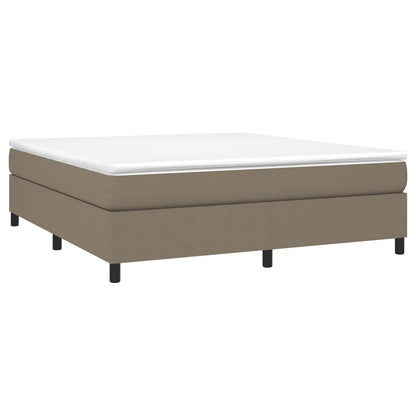 Boxspring met matras stof taupe 160x200 cm 160 x 200 cm 35 cm