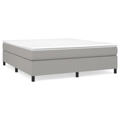 Boxspring met matras stof lichtgrijs 180x200 cm 180 x 200 cm 35 cm