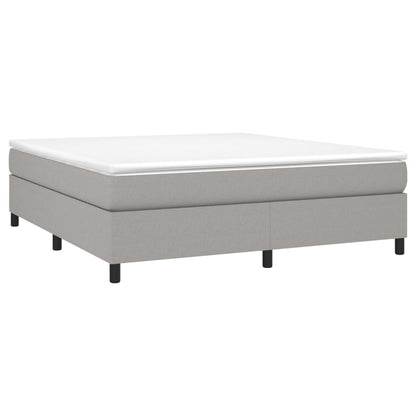 Boxspring met matras stof lichtgrijs 180x200 cm 180 x 200 cm 35 cm