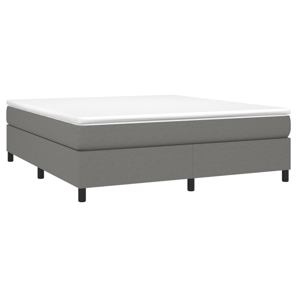 Boxspring met matras stof donkergrijs 180x200 cm 180 x 200 cm 35 cm
