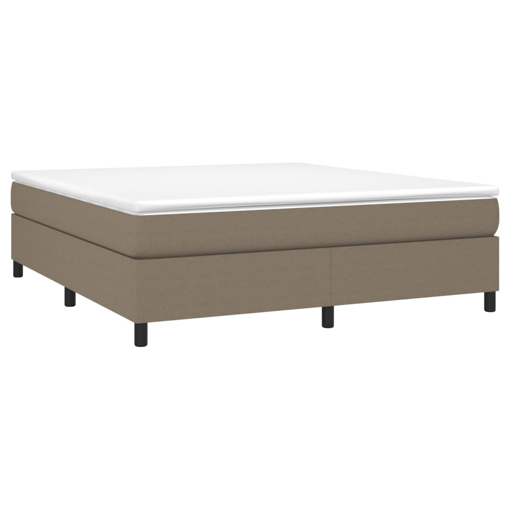 Boxspring met matras stof taupe 180x200 cm 180 x 200 cm 35 cm