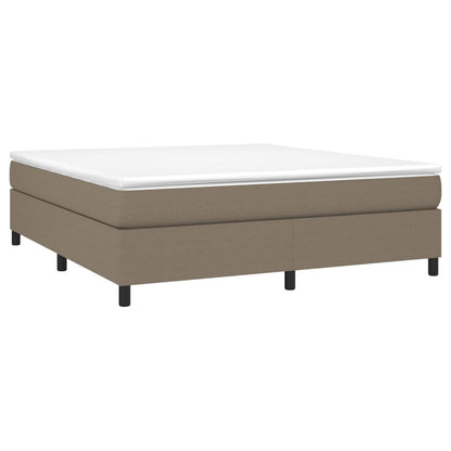Boxspring met matras stof taupe 180x200 cm 180 x 200 cm 35 cm