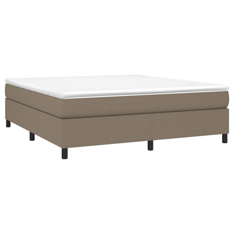 Boxspring met matras stof taupe 180x200 cm 180 x 200 cm 35 cm