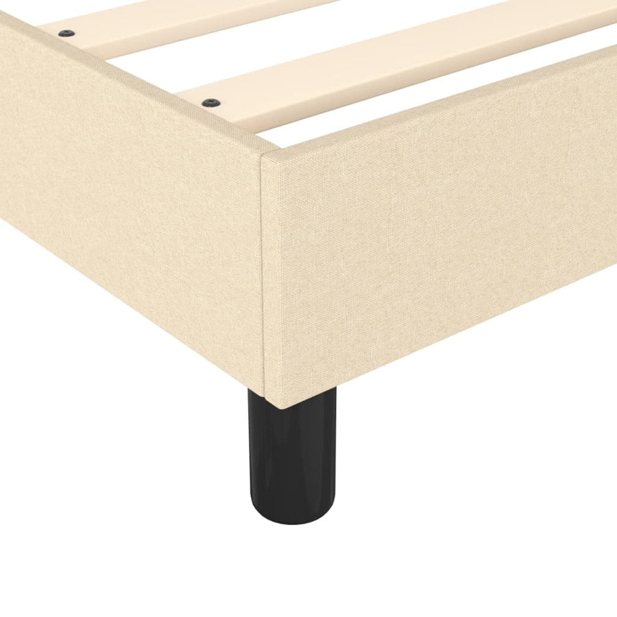 Boxspring Met Matras Stof Crèmekleurig 180X200 Cm 180 x 200 cm 35 cm