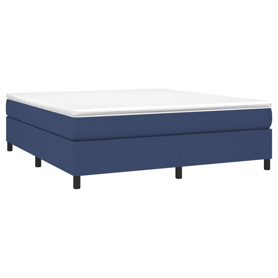 Boxspring Met Matras Stof Blauw 180 x 200 cm 35 cm