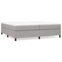 Boxspring met matras stof lichtgrijs 200x200 cm 200 x 200 cm 35 cm