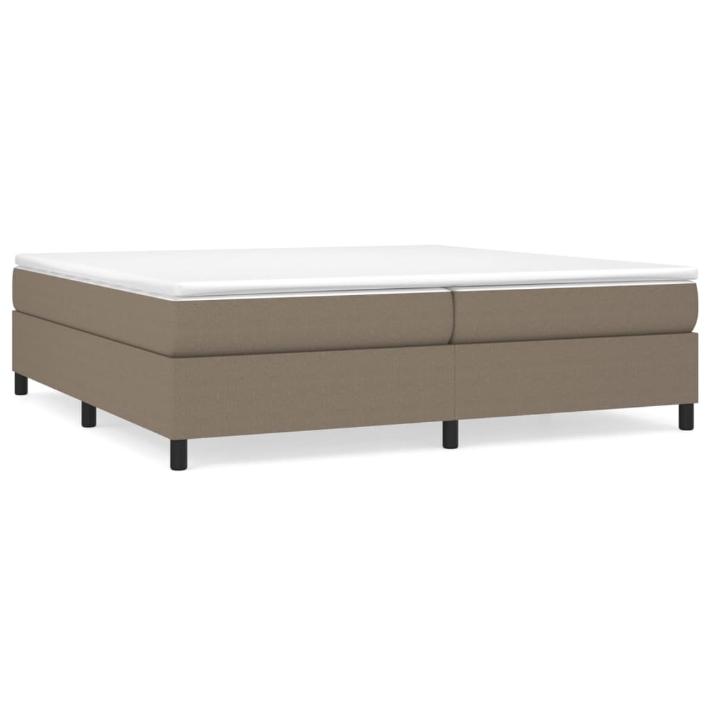 Boxspring Met Matras Stof Taupe 200 x 200 cm 35 cm