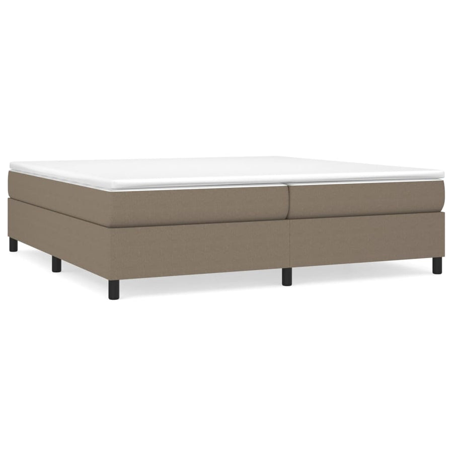 Boxspring Met Matras Stof Taupe 200 x 200 cm 35 cm