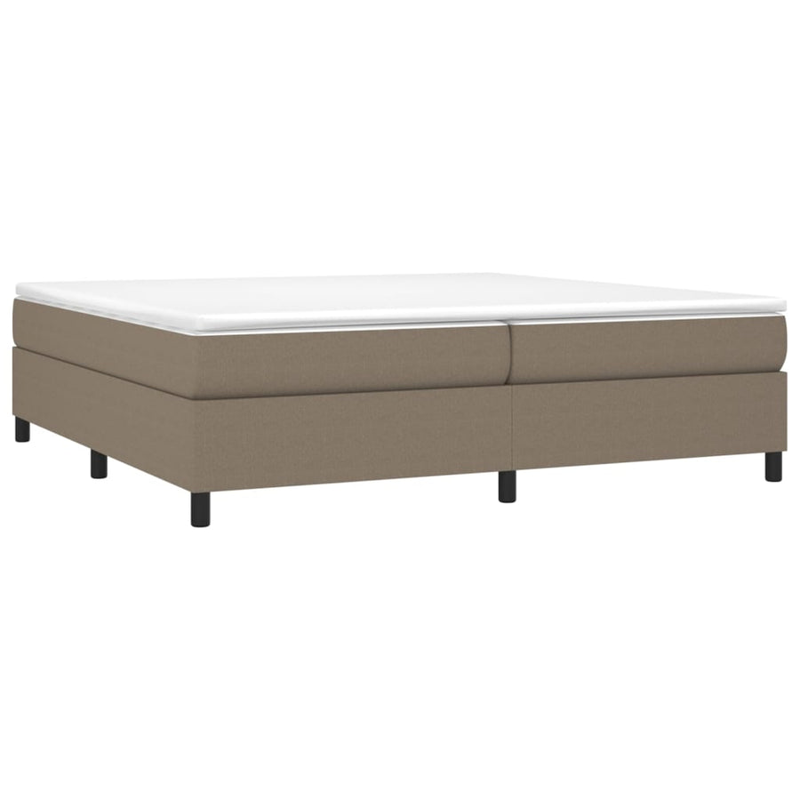 Boxspring Met Matras Stof Taupe 200 x 200 cm 35 cm