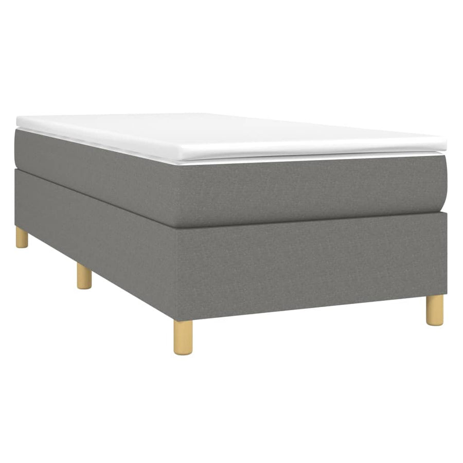 Boxspring met matras stof donkergrijs 80x200 cm 80 x 200 cm 35 cm