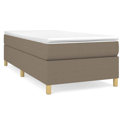 Boxspring met matras stof taupe 80x200 cm 80 x 200 cm 35 cm