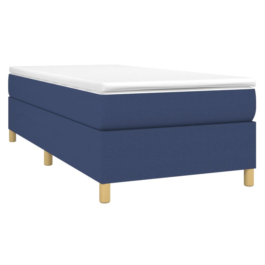 Boxspring met matras stof blauw 80x200 cm 80 x 200 cm 35 cm