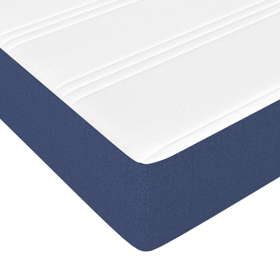 Boxspring met matras stof blauw 80x200 cm 80 x 200 cm 35 cm