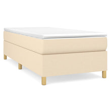 Boxspring met matras stof crèmekleurig 90x190 cm