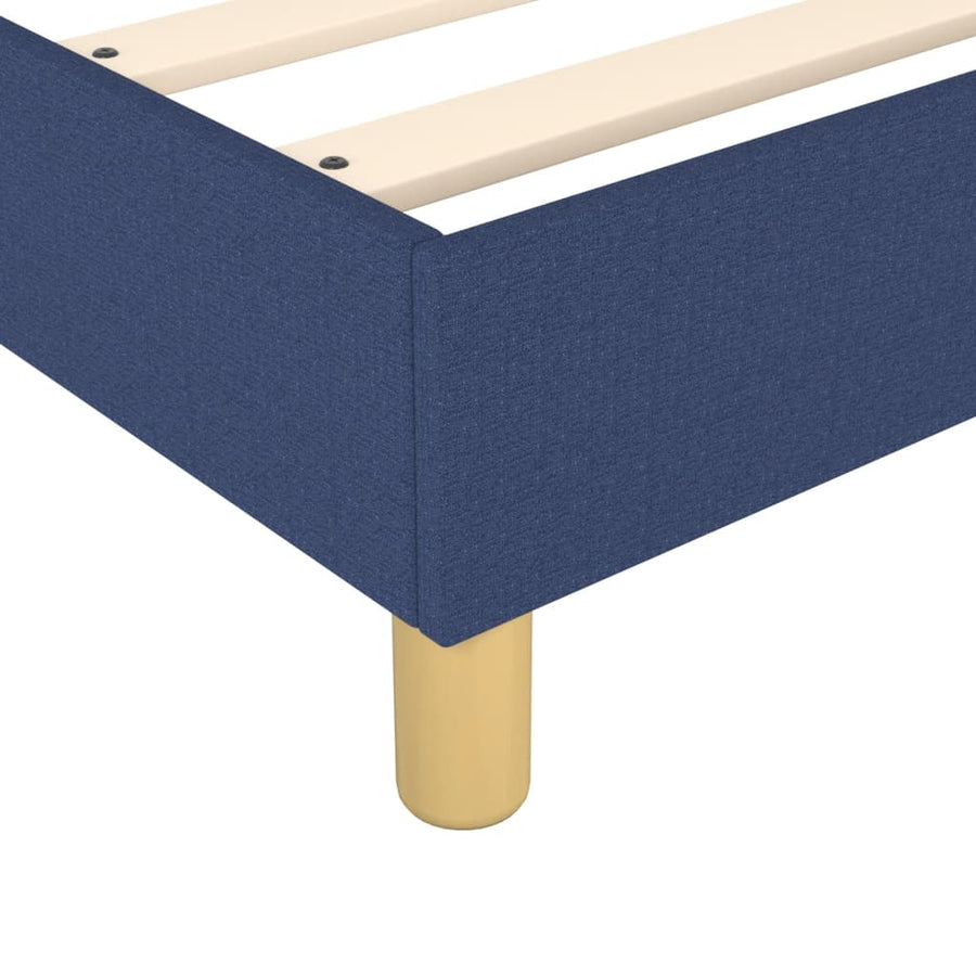 Boxspring met matras stof blauw 90x190 cm 90 x 190 cm 35 cm