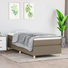 Boxspring met matras stof taupe 90x200 cm