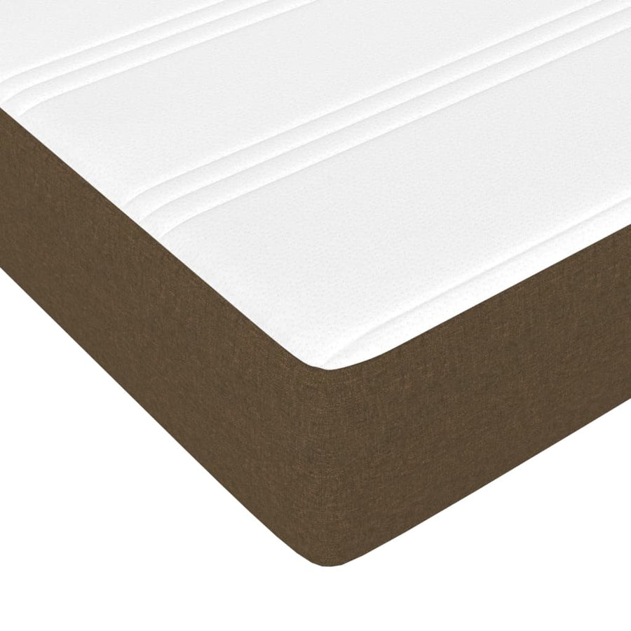 Boxspring met matras stof donkerbruin 100x200 cm