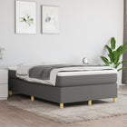 Boxspring met matras stof donkergrijs 120x200 cm 120 x 200 cm 35 cm