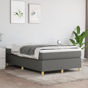 Boxspring met matras 120x200 cm donkergrijs