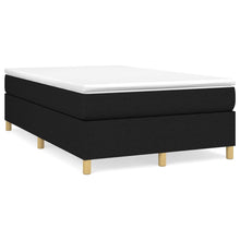 Boxspring met matras stof zwart 120x200 cm 120 x 200 cm 35 cm