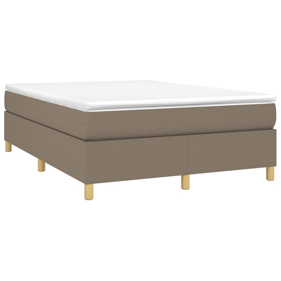 Boxspring met matras stof taupe 140x190 cm