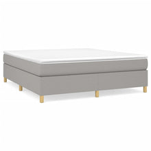 Boxspring met matras stof lichtgrijs 160x200 cm 160 x 200 cm 35 cm