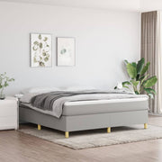 Boxspring met matras lichtgrijs 160x200 cm
