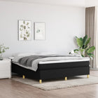 Boxspring met matras stof zwart 160x200 cm 160 x 200 cm 35 cm