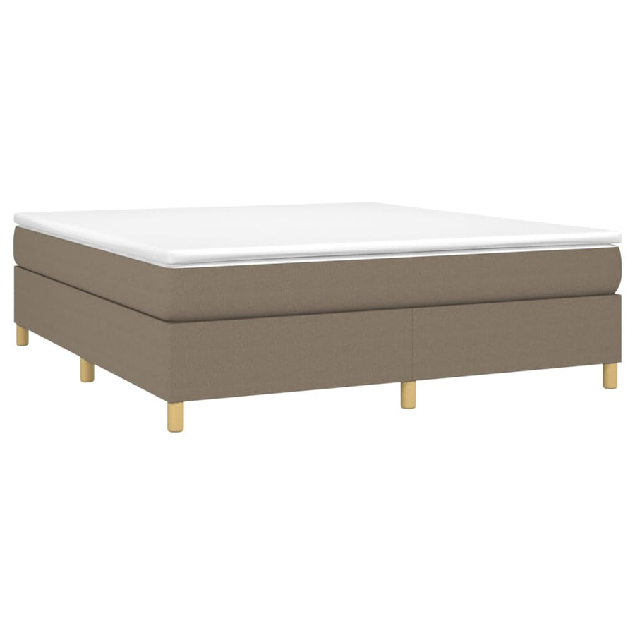 Boxspring met matras stof taupe 160x200 cm
