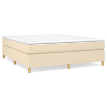Boxspring met matras stof crèmekleurig 160x200 cm 160 x 200 cm 35 cm