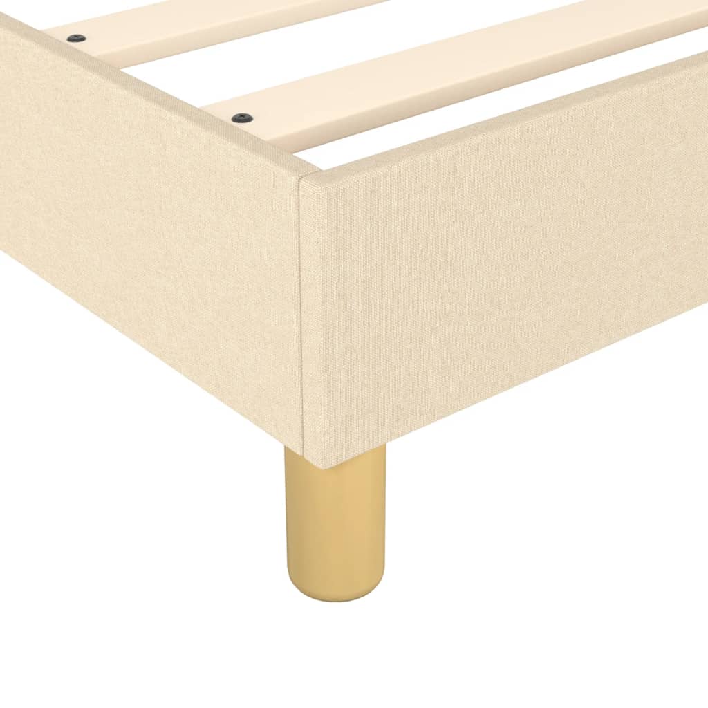 Boxspring met matras stof crèmekleurig 160x200 cm 160 x 200 cm 35 cm