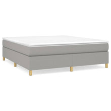 Boxspring met matras stof lichtgrijs 180x200 cm 180 x 200 cm 35 cm