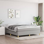 Boxspring met matras stof lichtgrijs 180x200 cm 180 x 200 cm 35 cm