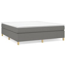 Boxspring met matras stof donkergrijs 180x200 cm 180 x 200 cm 35 cm