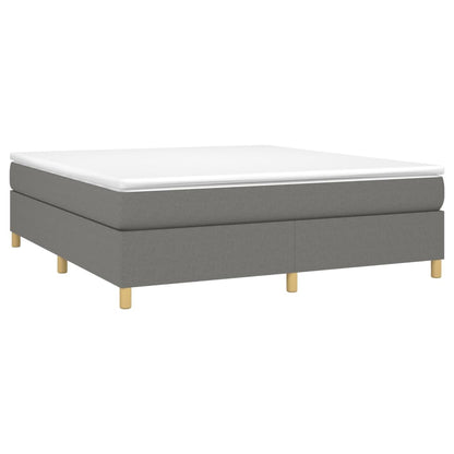 Boxspring met matras stof donkergrijs 180x200 cm 180 x 200 cm 35 cm