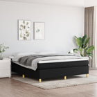 Boxspring met matras stof zwart 180x200 cm 180 x 200 cm 35 cm