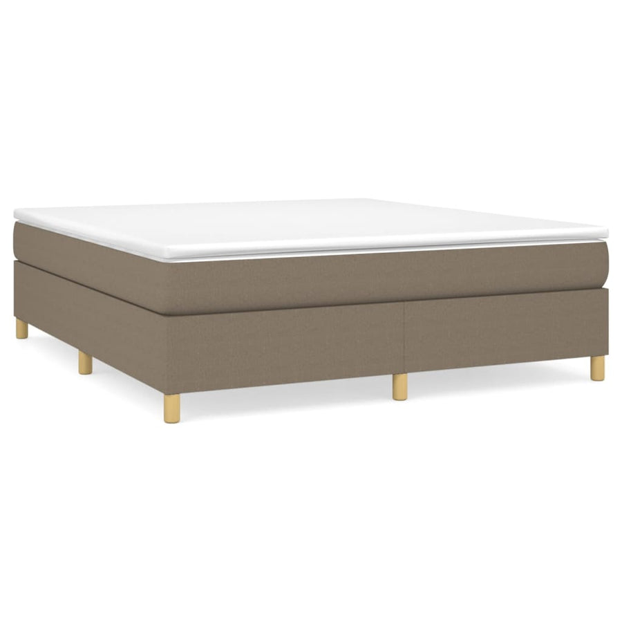 Boxspring met matras stof taupe 180x200 cm 180 x 200 cm 35 cm