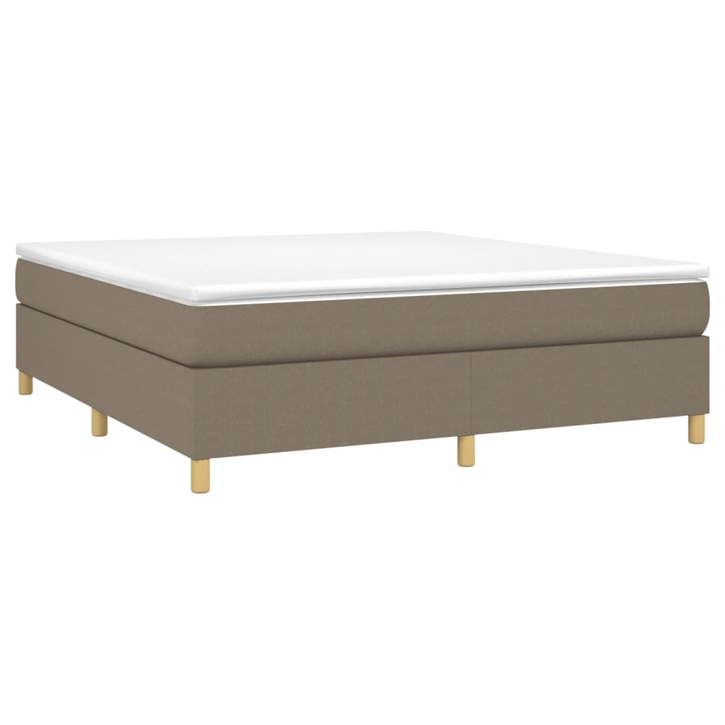 Boxspring met matras stof taupe 180x200 cm 180 x 200 cm 35 cm